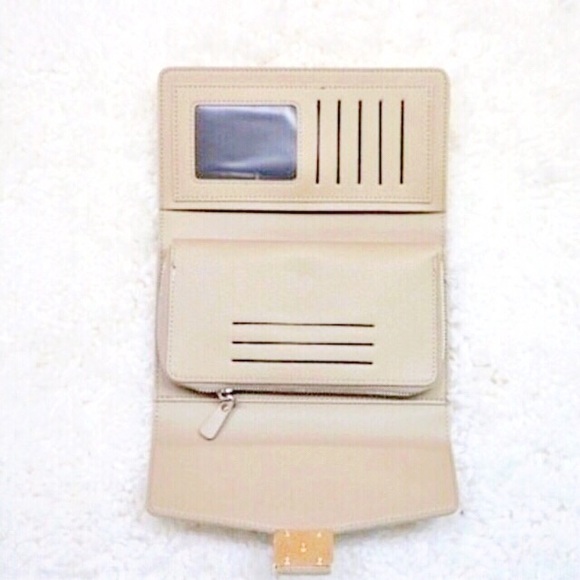 PINK HALEY SILK ELEGANT WOMEN’S WALLET IN TAN - Picture 4 of 4